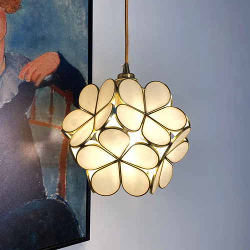 Nordic glass lamp with copper - vue 9 sur 10
