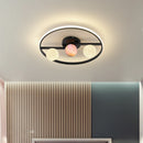 designer ceiling light in black and gold metal with white ball for modern interiors