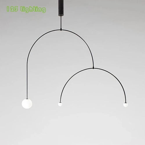 Modern black metal pendant light for contemporary interiors - vue 3 sur 14