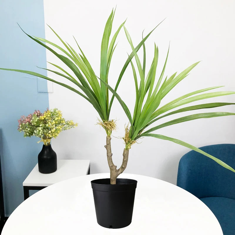 Artificial dracaena plant tropical potted tree indoor decoration - vue 3 sur 10