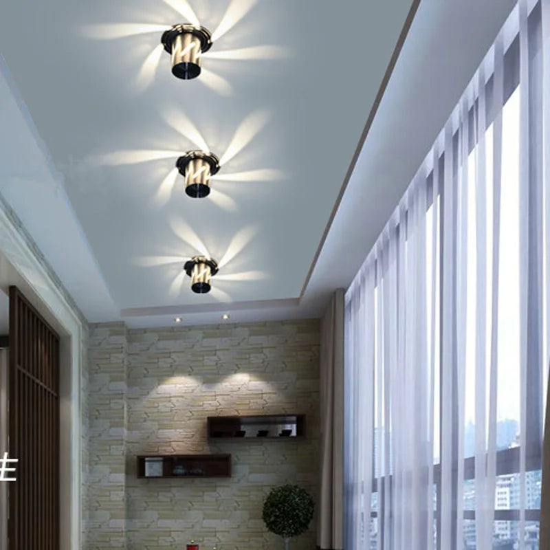 Modern recessed ceiling light 3W for hallway, entrance, balcony, LED living room, bar, porch and corridor