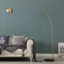 Nordic LED floor lamp with simple iron design and marble base