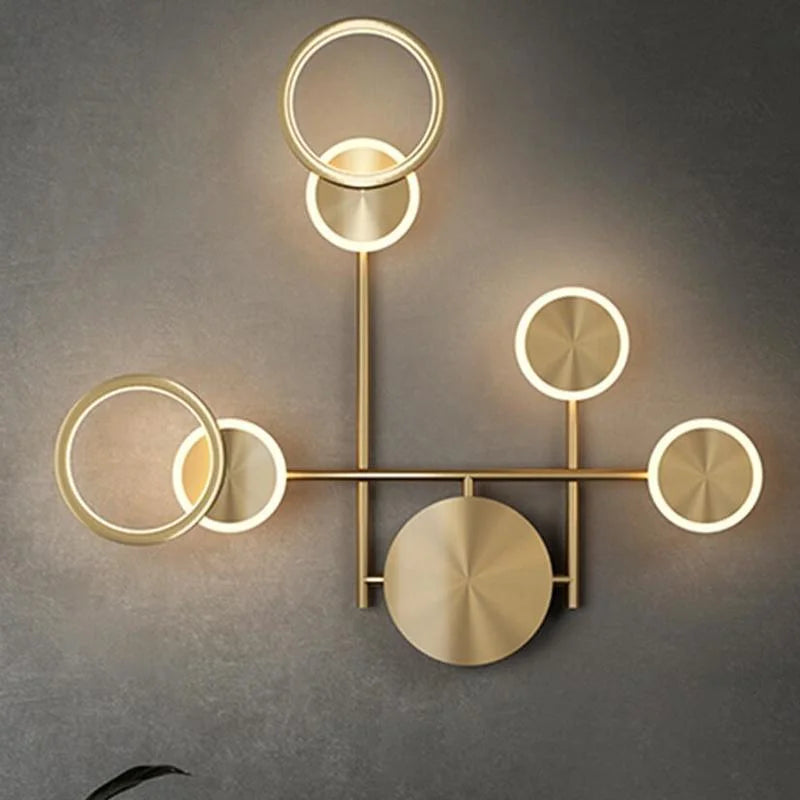 Modern LED wall light with three lights for reading and staircases