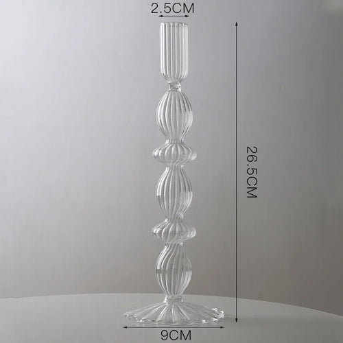 Crystal and glass wedding candle holders and centrepieces - vue 13 sur 12