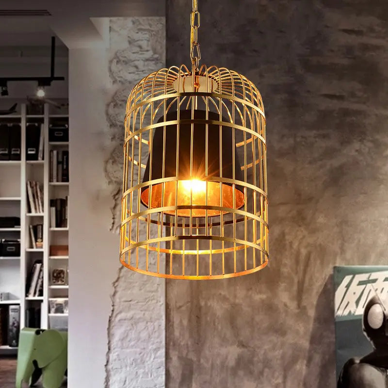 Decorative pendant light in chinese bird cage style