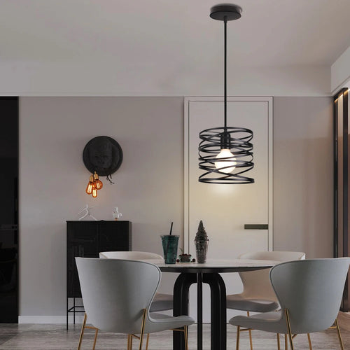 Modern vintage spiral LED pendant lamp - vue 5 sur 8