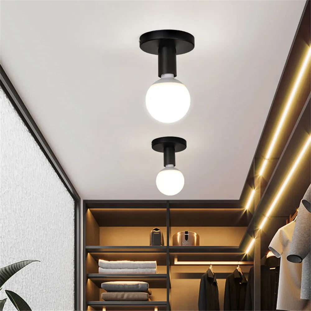 Modern industrial retro metal ceiling light