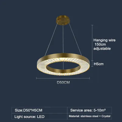 Luxury crystal chandelier modern Nordic style