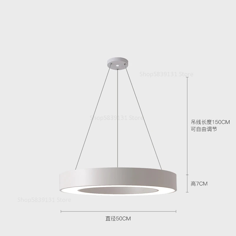 Minimalist metal LED pendant light