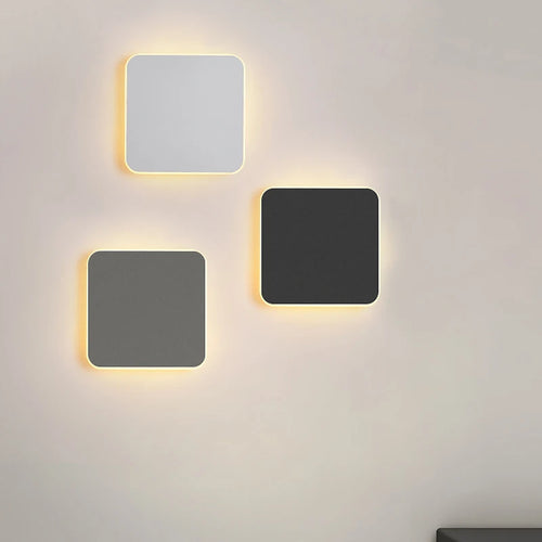 Led wall lamp with touch switch for bedroom, bedside, indoor stairs, square and rectangle light 10w 12w 13w