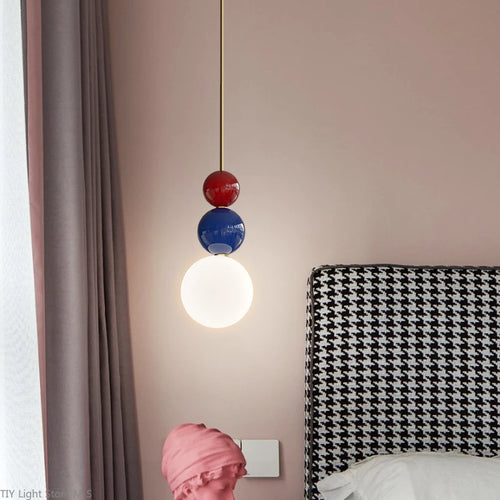 Modern minimalist resin gourd pendant light - vue 6 sur 9