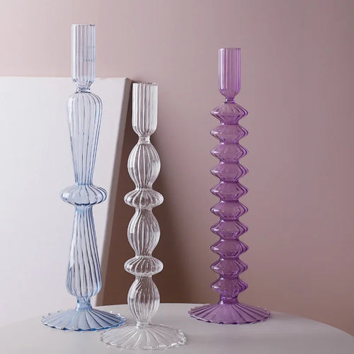 Crystal and glass wedding candle holders and centrepieces - vue 4 sur 12