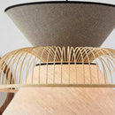 Modern minimalist Japanese fabric bamboo pendant light