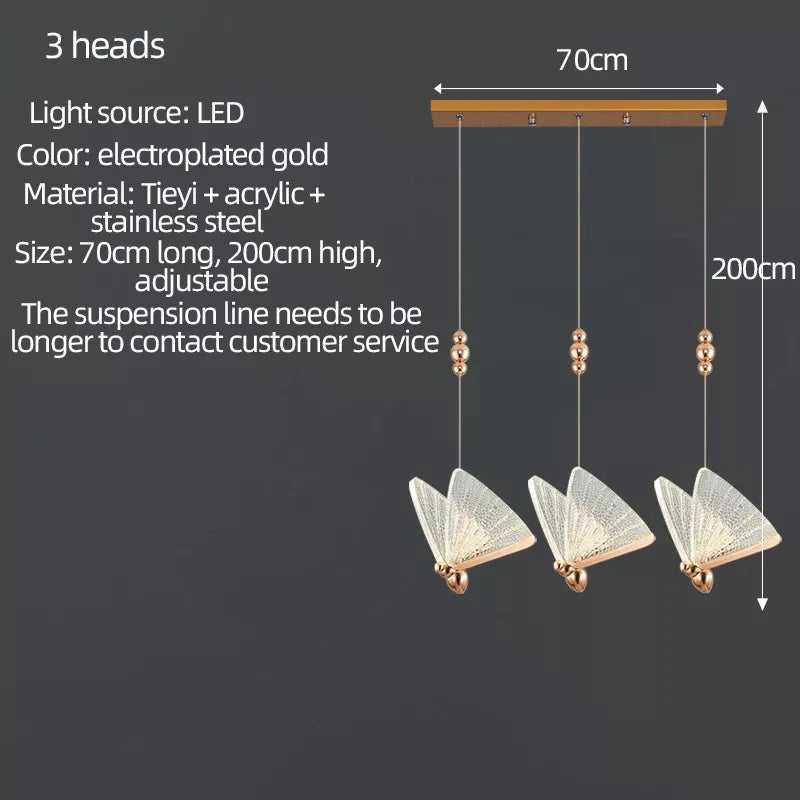 butterfly chandelier ceiling decoration for living room and hall - vue 10 sur 13
