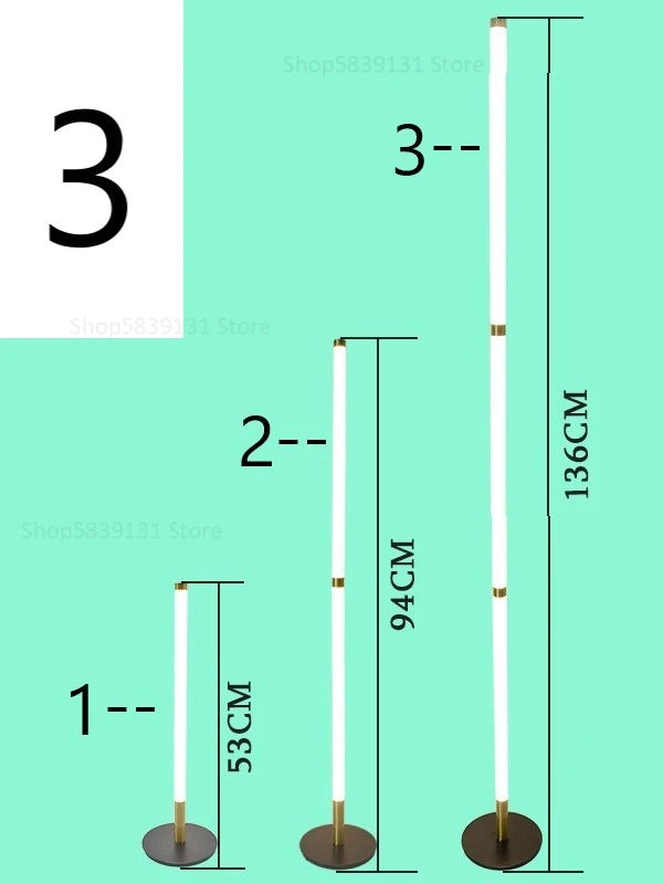 Modern detachable corner floor lamp with LED light - vue 9 sur 15