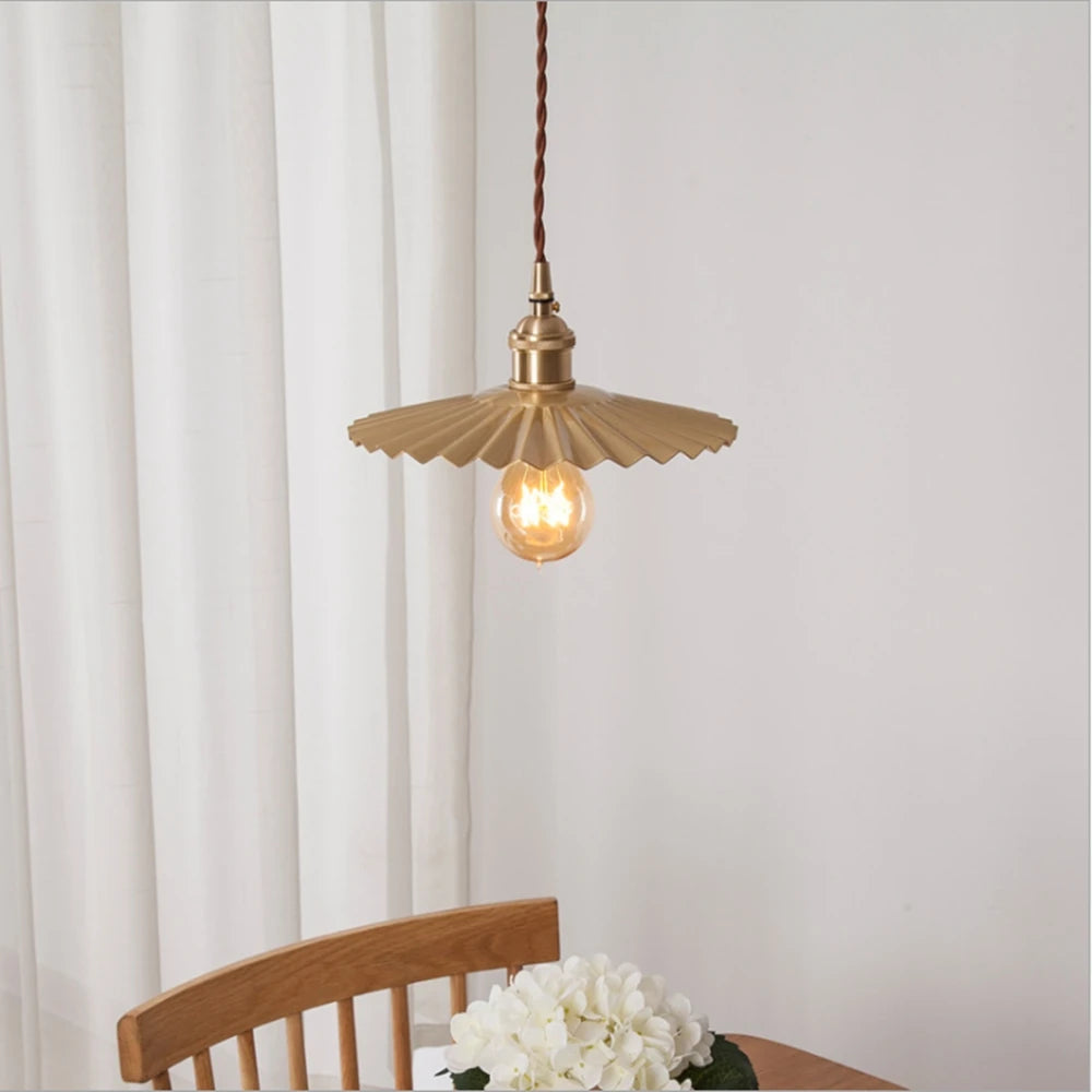 Japanese design brass pendant light for modern interiors