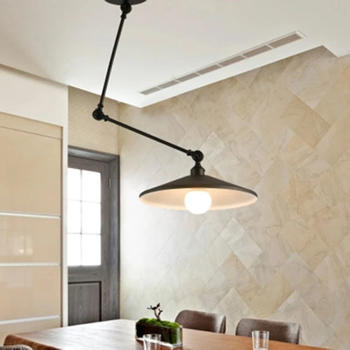 Modern minimalist wrought iron pendant light - vue 6 sur 27