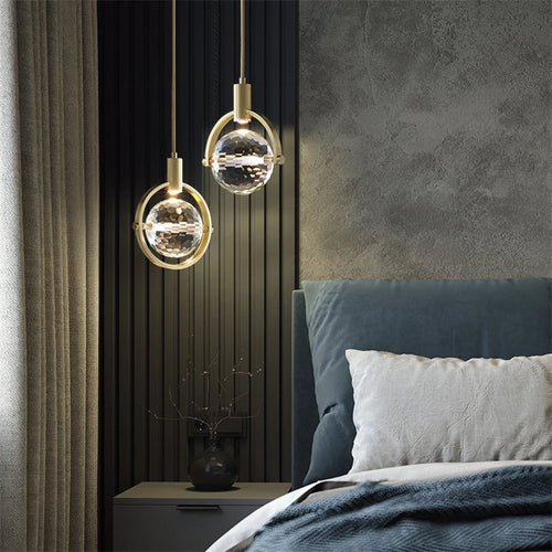 Luxury Nordic design crystal LED pendant light - vue 6 sur 8