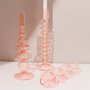 Classic retro glass candle holders for wedding and home decoration