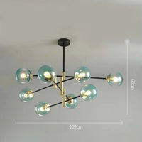 Modern LED glass ball chandelier nordic creative lighting