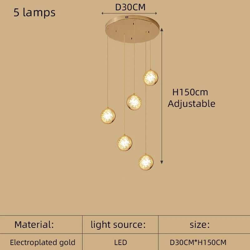 Modern LED crystal chandelier for luxurious lighting