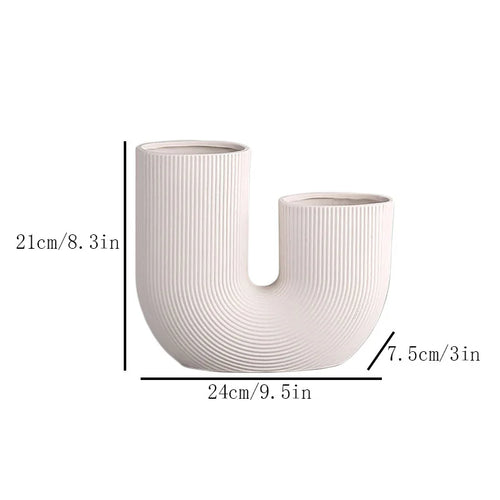 Nordic Ceramic Vase for Home Decoration, Simple Flower Pot, Living Room, Interior, Office, Desktop, Table Decor, Accessories - vue 9 sur 9