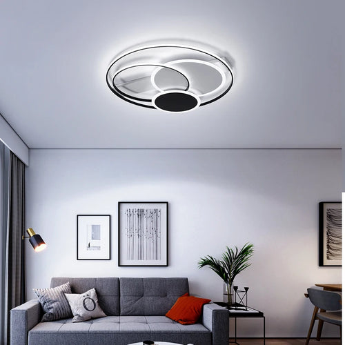 Ultra slim modern ceiling light for bright interiors - vue 2 sur 12