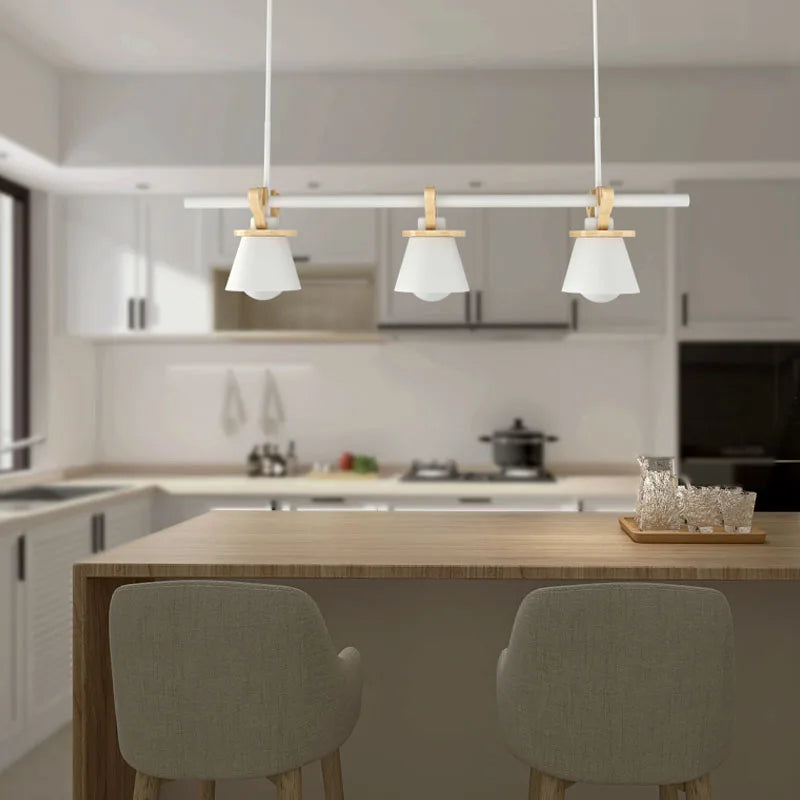 suspension led style nordique avec décoration élan - vue 5 sur 12