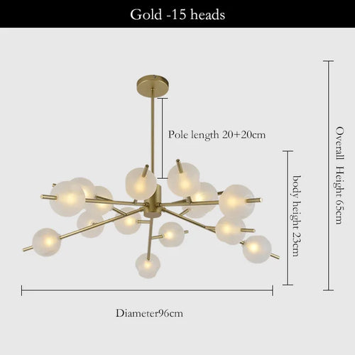 Modern glass pendant light for elegant interior decor - vue 12 sur 12