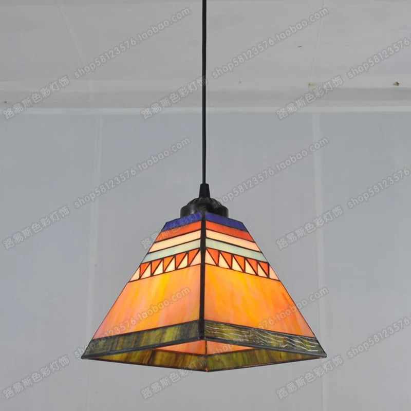 Spanish tiffany chandelier for glazed restaurant and café