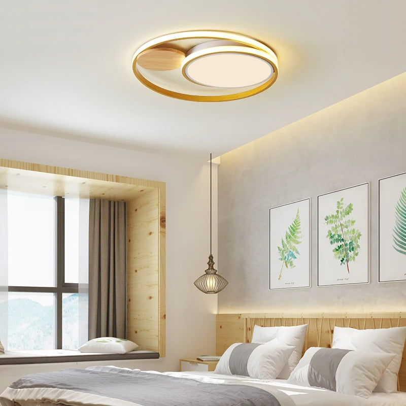 Nordic LED ceiling light with warm atmosphere, 2 creative styles