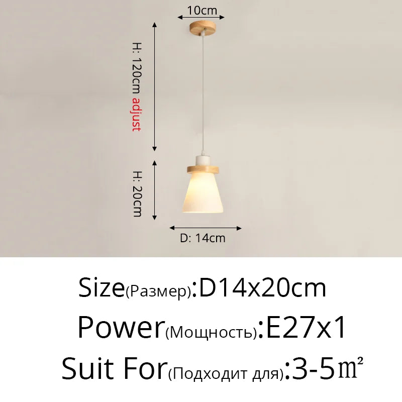 Minimalist Nordic chandelier 3 heads modern Japanese style