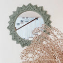 decorative macrame mirror bohemian style for interior decoration