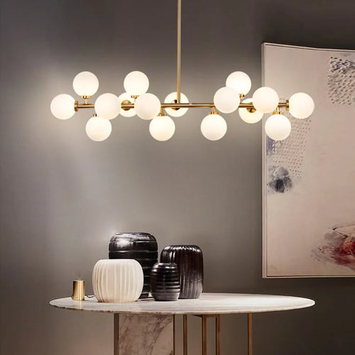Scandinavian design milky glass lamp with holder - vue 7 sur 10