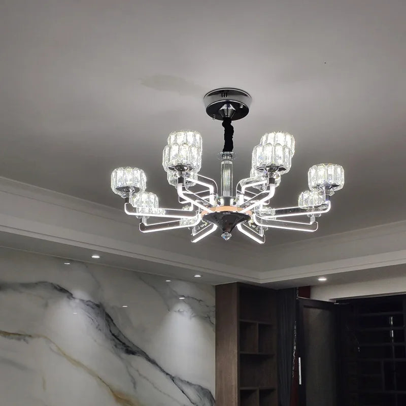 Modern luxury crystal chandelier for elegant interior decor
