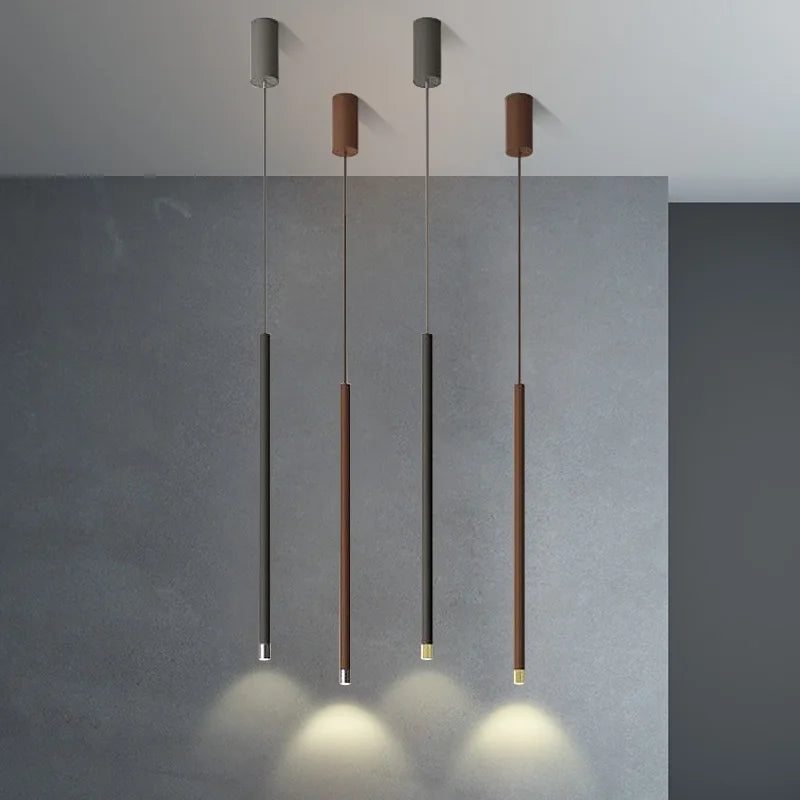 Long tube LED pendant light for kitchen and bar