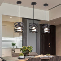 Modern vintage spiral LED pendant lamp