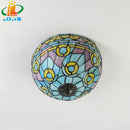 Tiffany Mediterranean art stained glass ceiling light warm and inviting