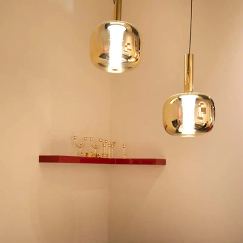 Designer glass pendant light for bar, restaurant, office and shop - vue 4 sur 9