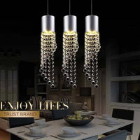Modern crystal pendant for decorative indoor lighting