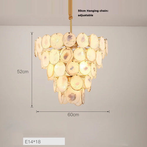 Modern designer chandelier with coloured agate for interiors - vue 9 sur 15