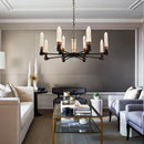 Modern creative nordic iron and crystal chandelier