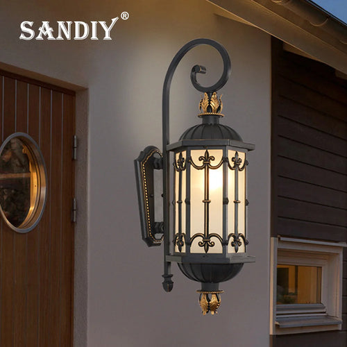 Waterproof outdoor retro vintage LED wall light