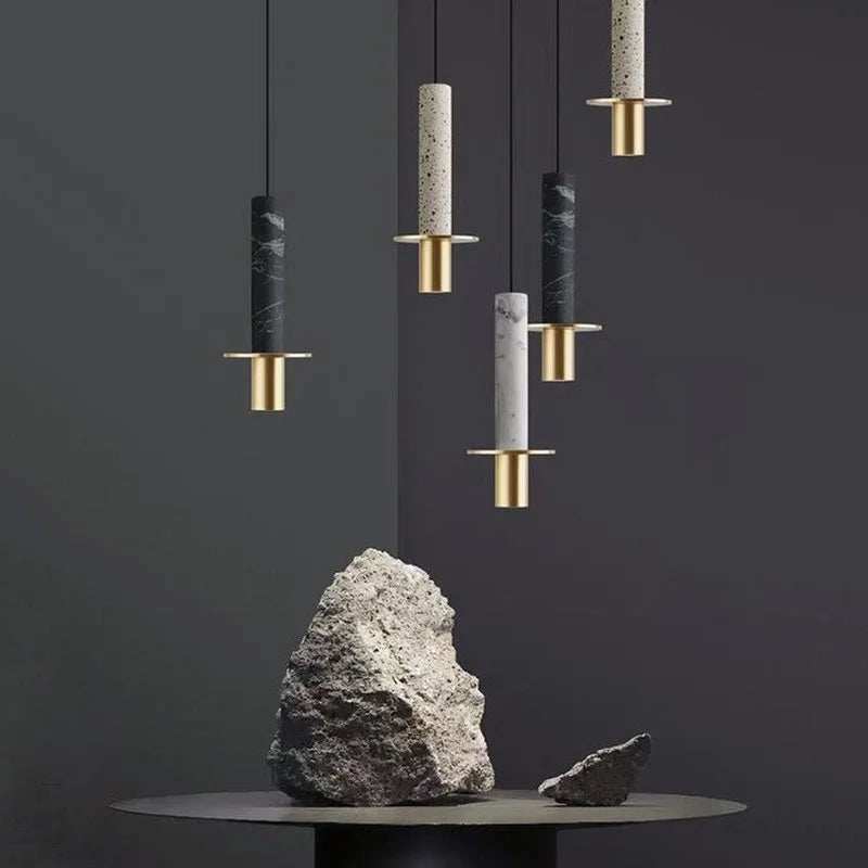 Creative retro concrete pendant light for cafés and restaurants