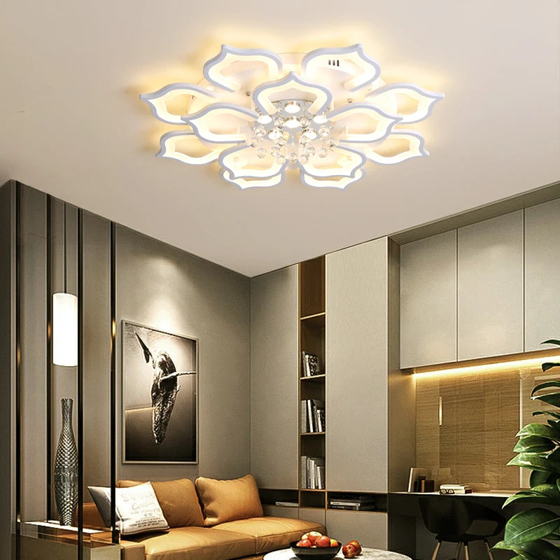Creative hollow carved luxury LED ceiling light for interior decoration - vue 4 sur 10