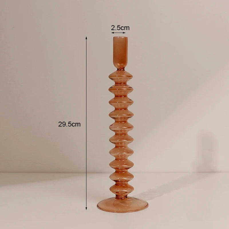 Glass candle holders for festive table decoration - vue 7 sur 11
