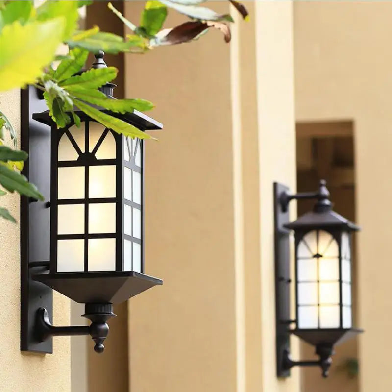 Vintage iron wall light for outdoor garden lighting