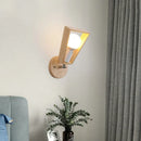Nordic wood wall light with adjustable bracket