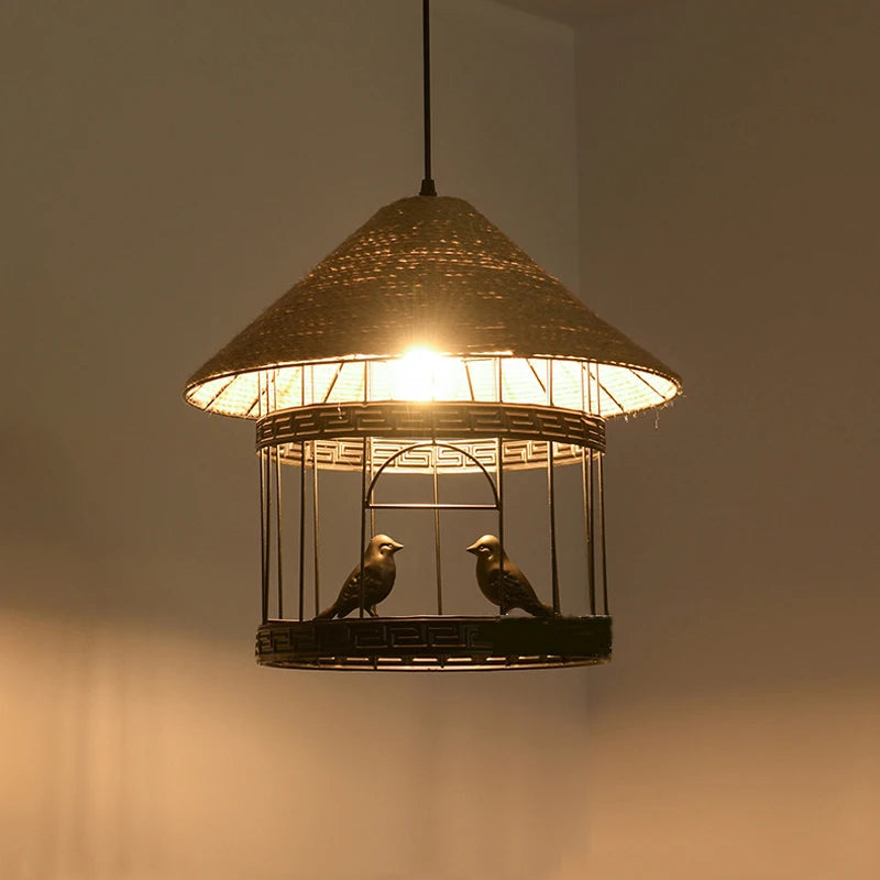 Industrial loft bird cage pendant light - vue 4 sur 7