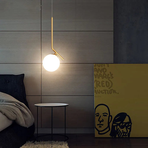 Modern glass bubble pendant light with creative design for elegant decor - vue 6 sur 8